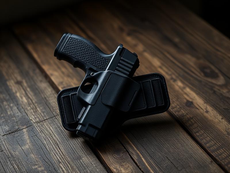 Tactical holster on a workbench